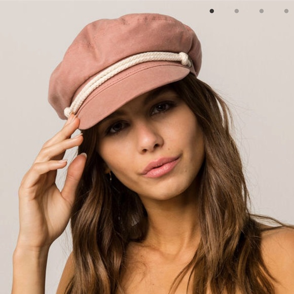 pink brixton hat